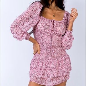 PRINCESS POLLY CARRILLO MINI DRESS IN RED